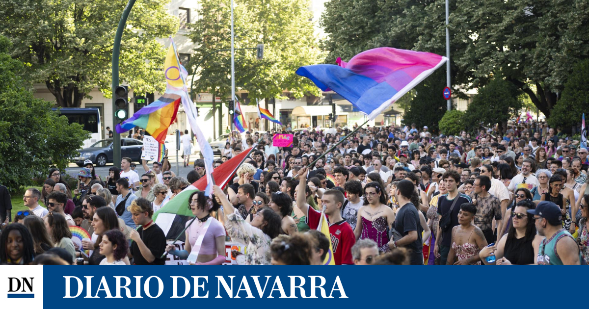 A manifestation in Pamplona defends the rights of the LGTBI+ collective A manifestation in Pamplona defends the rights of the LGTBI+ collective